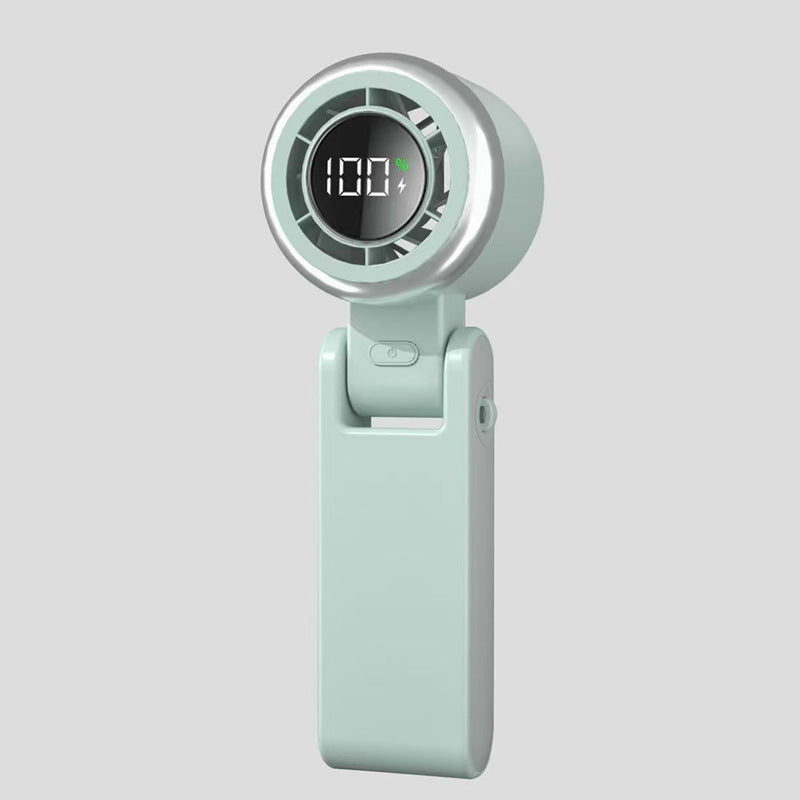 Handheld High-speed Mini Little Fan Foldable Handheld Digital Display Fan