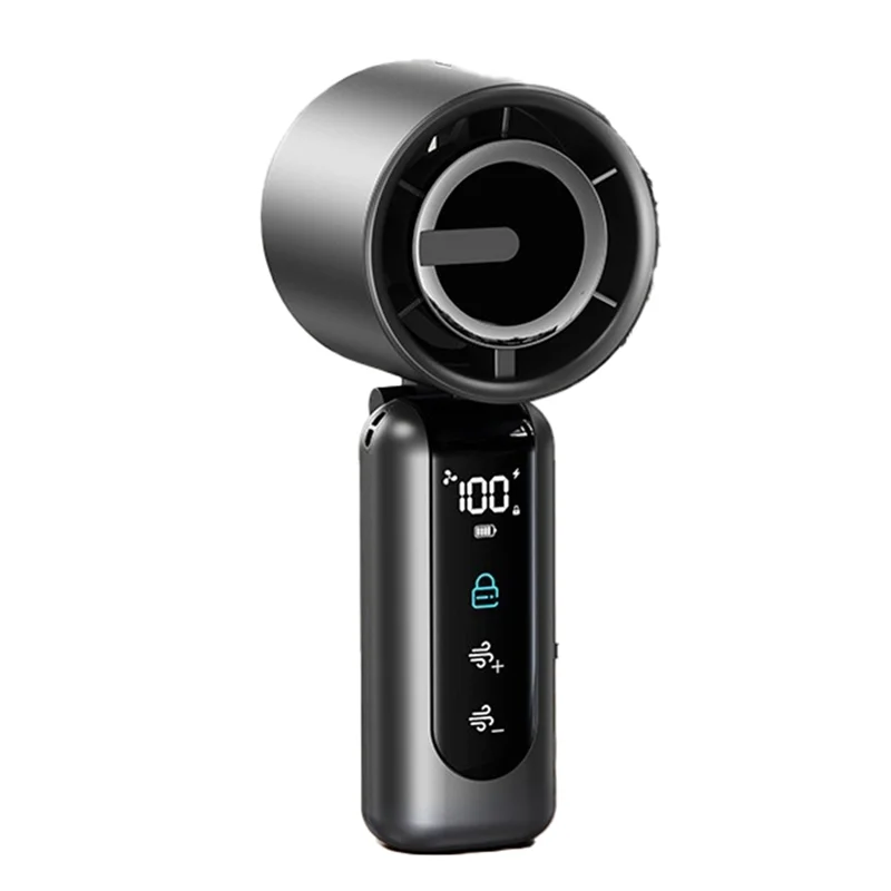 【B6R-Sale】Portable Handheld Mini Fan AI Digital Display, 4000Mah Rechargeable Battery For Gifts For Women Men Camping Travel Sum