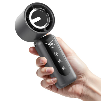【B6R-Sale】Portable Handheld Mini Fan AI Digital Display, 4000Mah Rechargeable Battery For Gifts For Women Men Camping Travel Sum